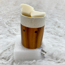 Load image into Gallery viewer, Plug In LED Wooden Ceramic Wax Warmer
